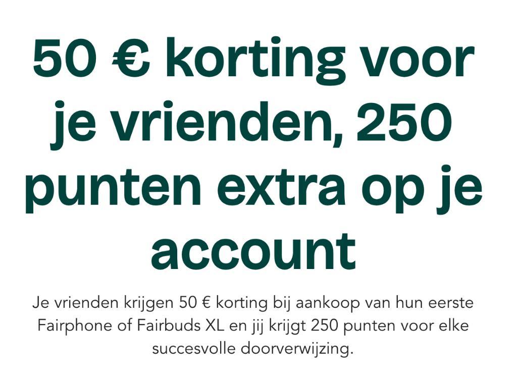 Gratis: 50 euro korting op Fairphone 5 of 6