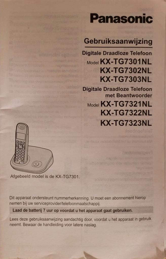 Telefoon draadloos panasonic