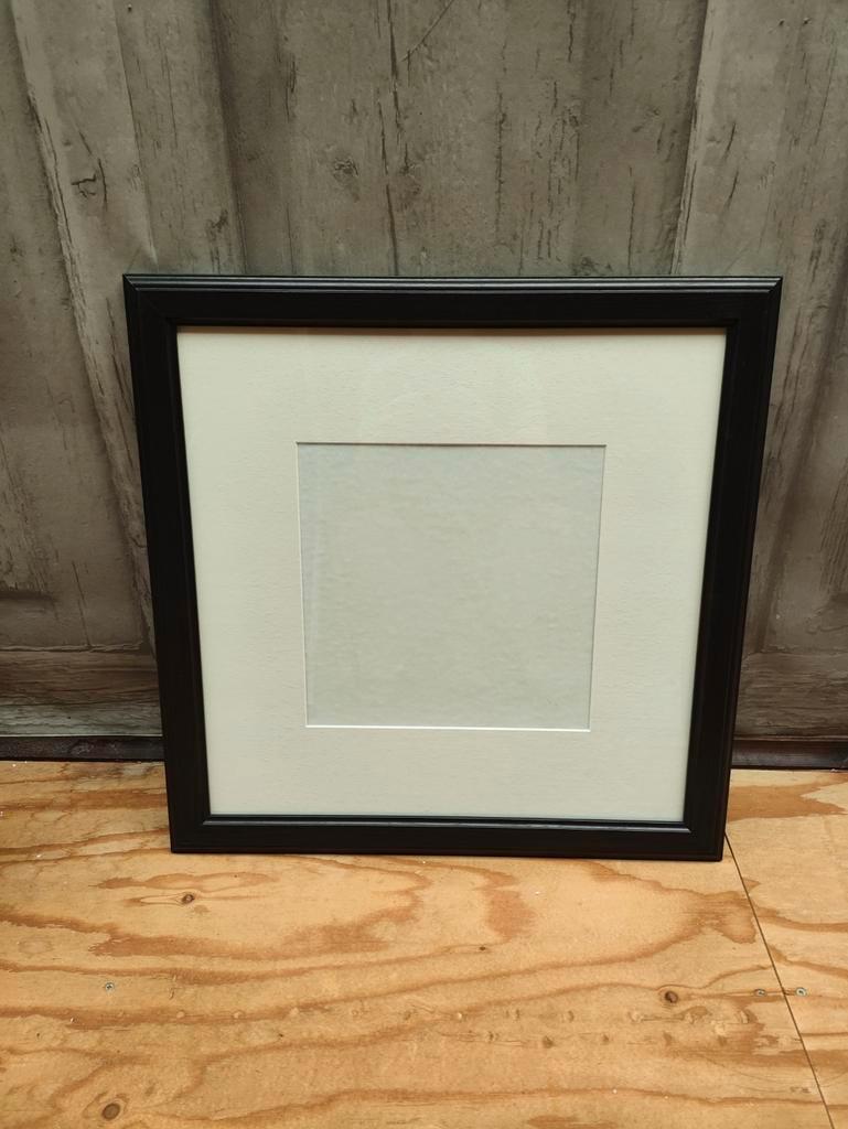 Fotolijst Zwart/Bruin 58x58cm met Passepartout
