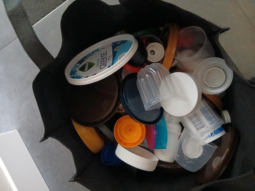 Gratis doppen Hulp Hond grote tas vol