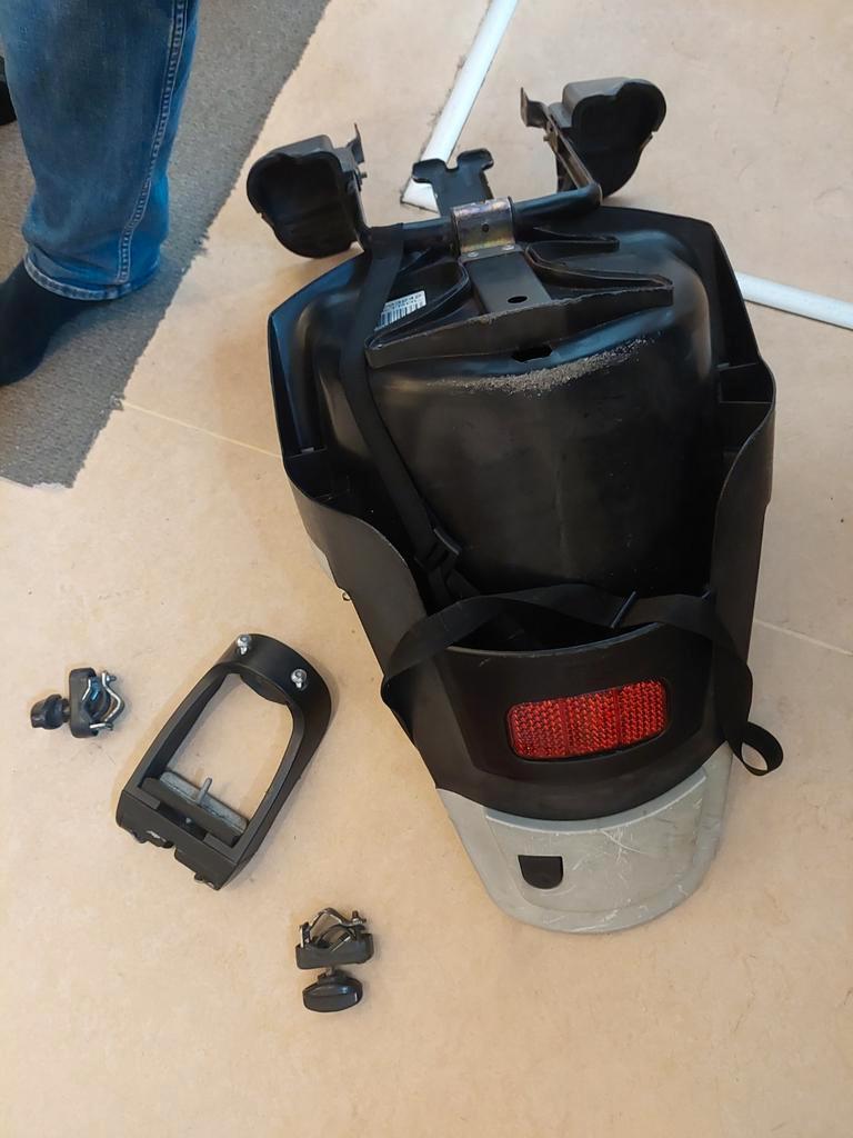 Fietsstoeltje met adapter - geen bagagedrager nodig!