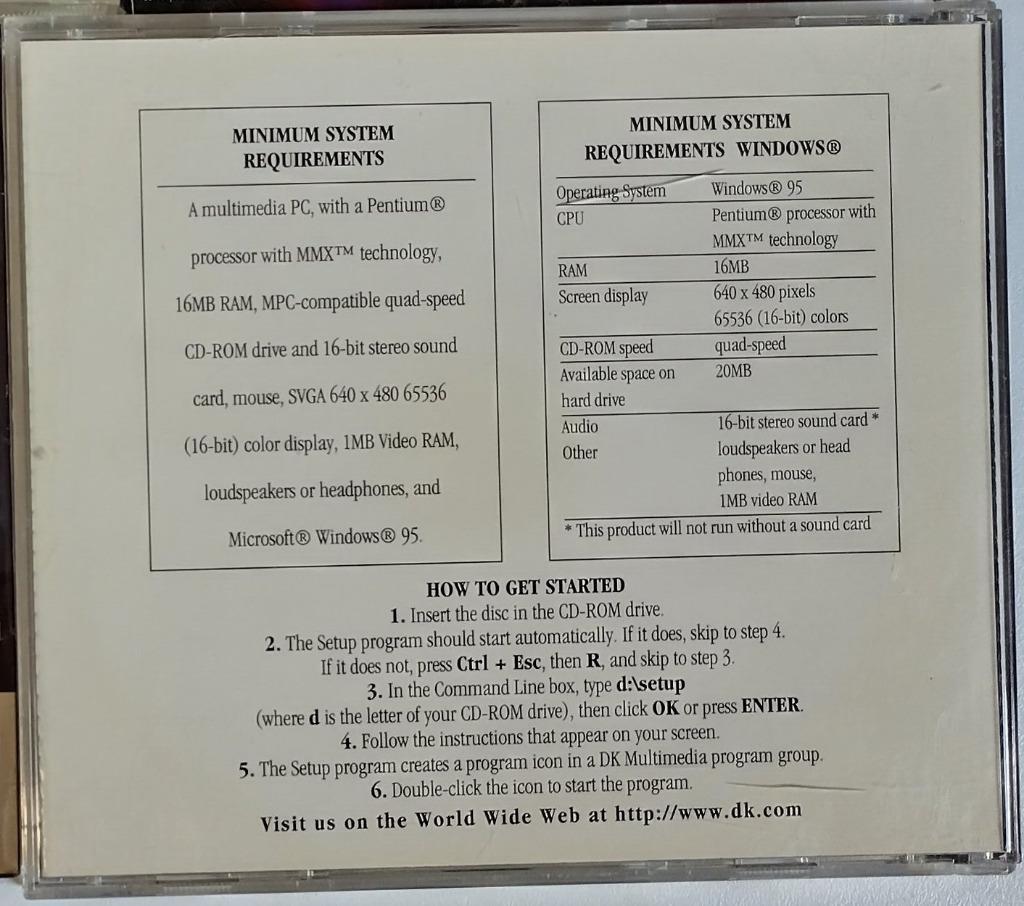 GRATIS 4x CD-rom over heelal, menselijk lichaam, leuke games