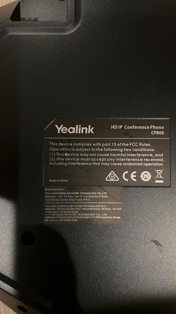 Gratis Yealink CP860 Conference Telefoon