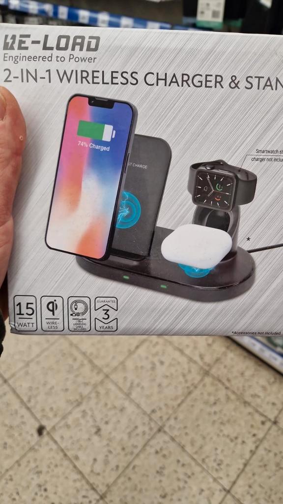 2 in 1 draadloos oplaadstation