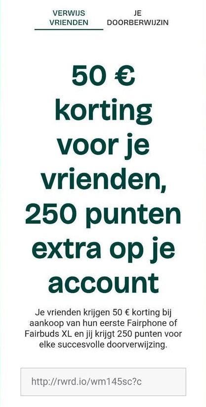 Fairphone kortingscode