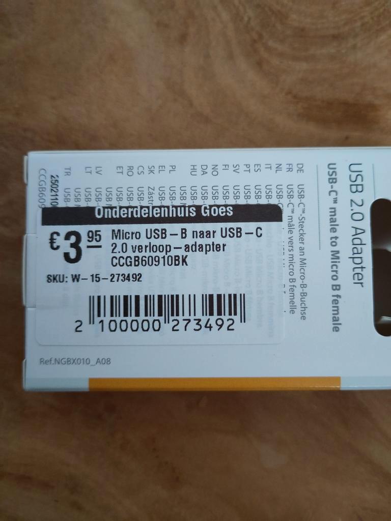 Nieuwe USB-C naar Micro-B Adapter