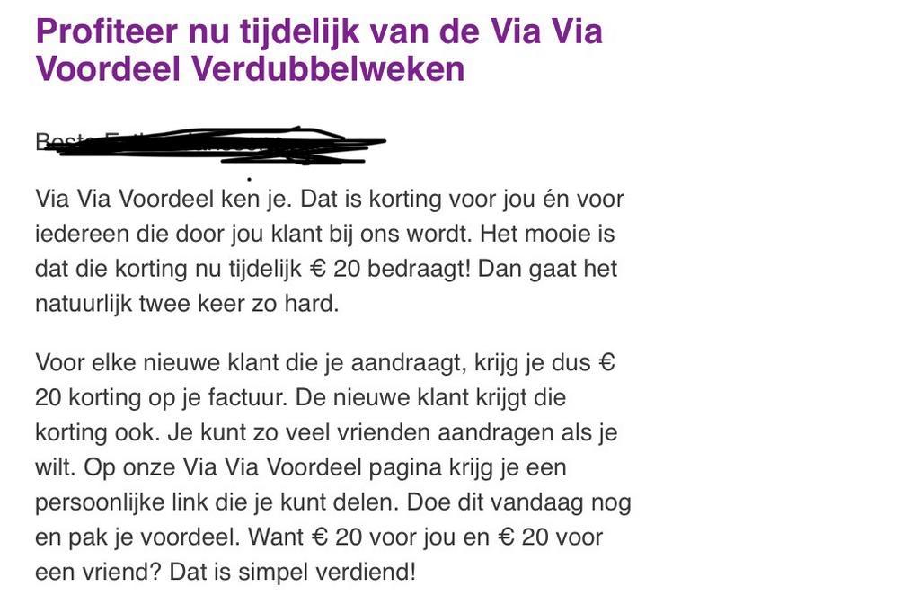 20 euro korting op een nieuw abonnement