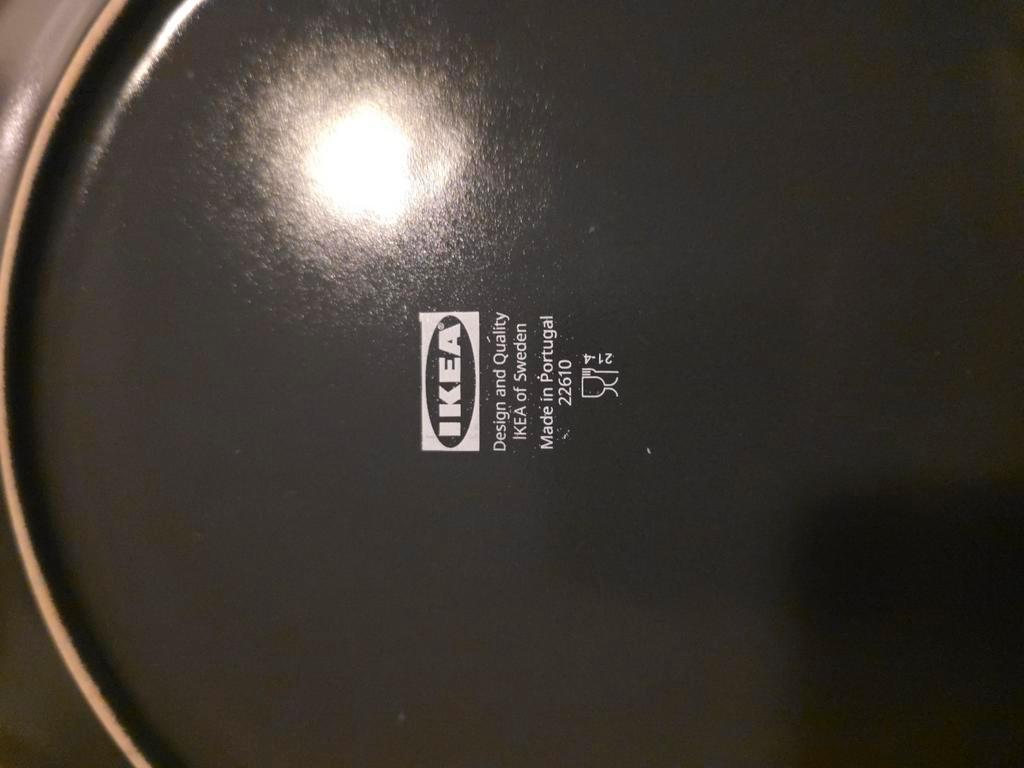 donkergrijze borden in goede staat