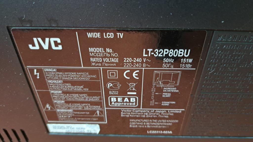GRATIS: JVC lcd tv LT-32P80BU