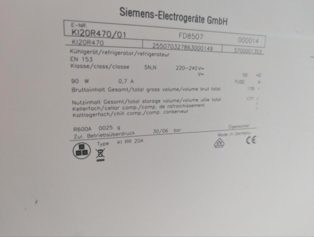 Inbouwkoelkast - 103x54cm - Werkt nog!