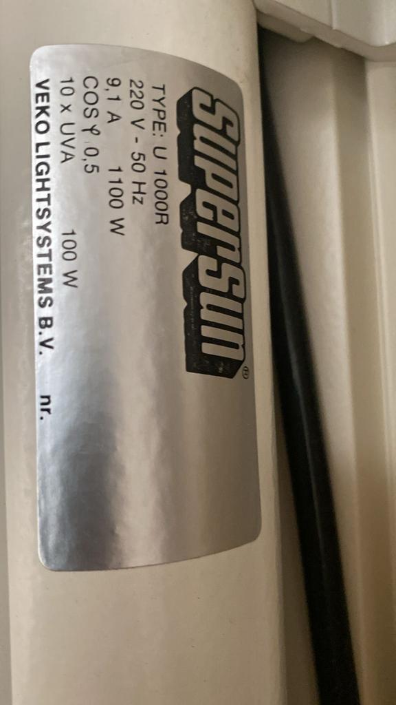 Gratis af te halen :Zonnehemel Supersun 10x100w -