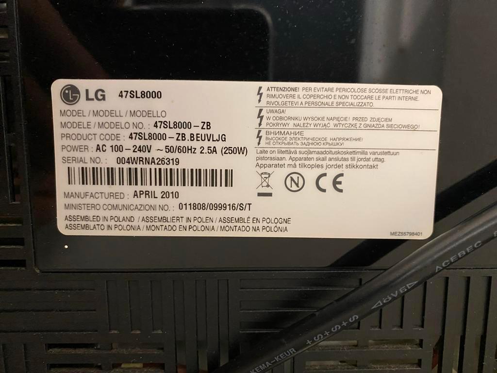 Gratis LG 47SL8000 47 inch Full HD LCD TV met Bluetooth