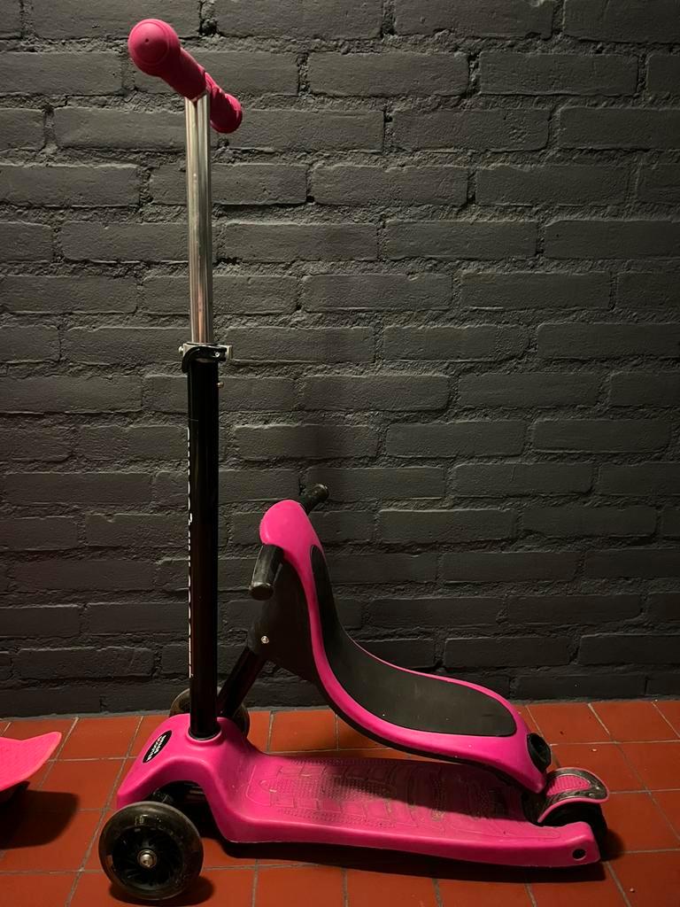 Step en loopfiets 2 in 1 met gloeiende wielen
