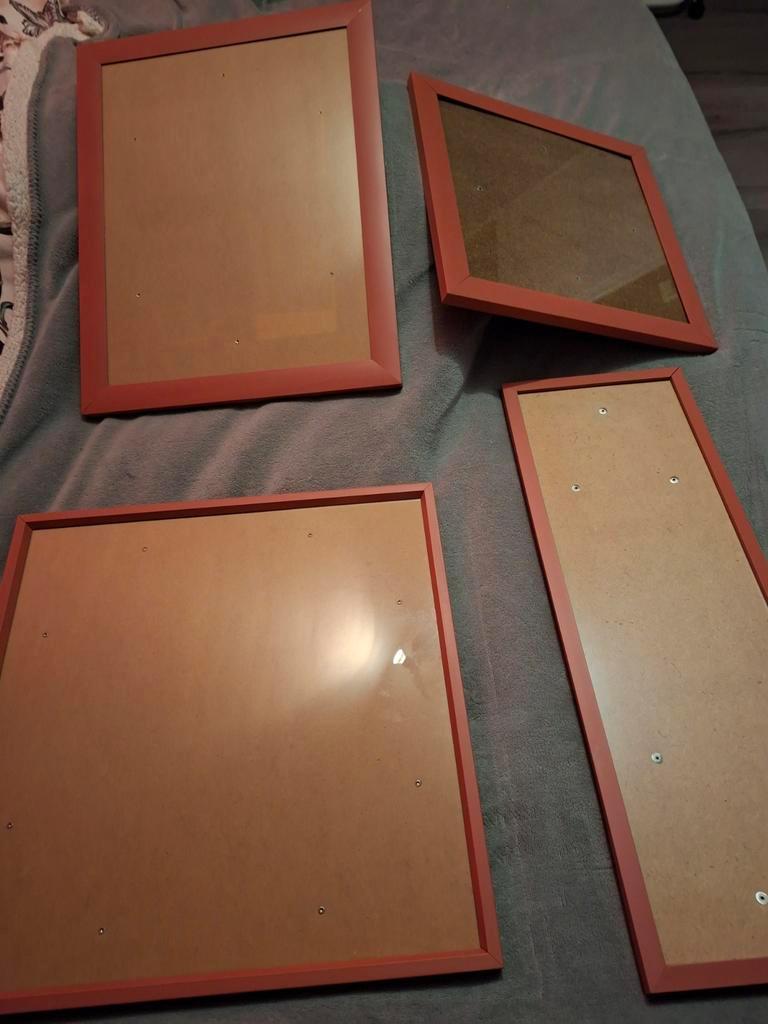 Fotolijsten met terracotta rand (4 stuks)