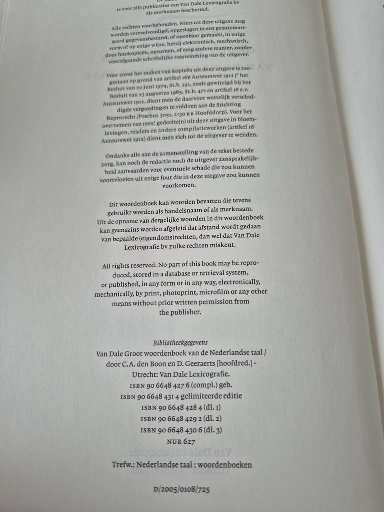 Groot woordenboek van de Nederlandse taal - Van Dale