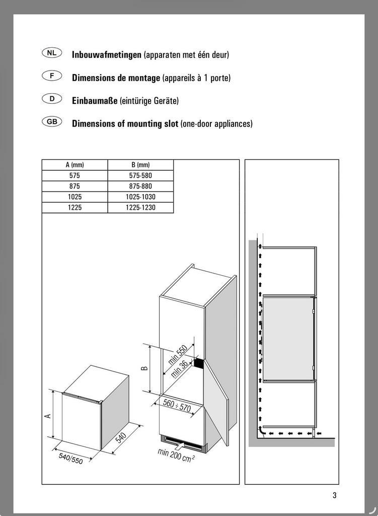 Pelgrim Inbouw Koelkast - PKD9170A/P01