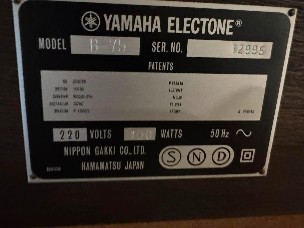 Yamaha Electone B-75 orgel (defect)