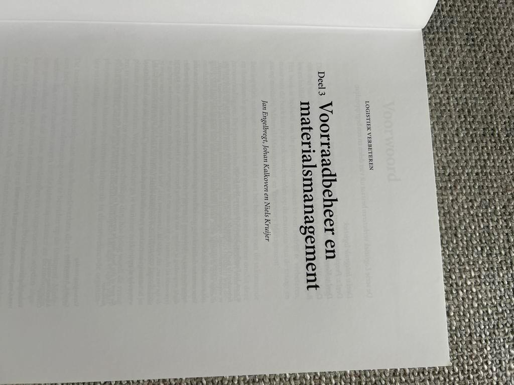 Voorraadbeheer en materialsmanagement