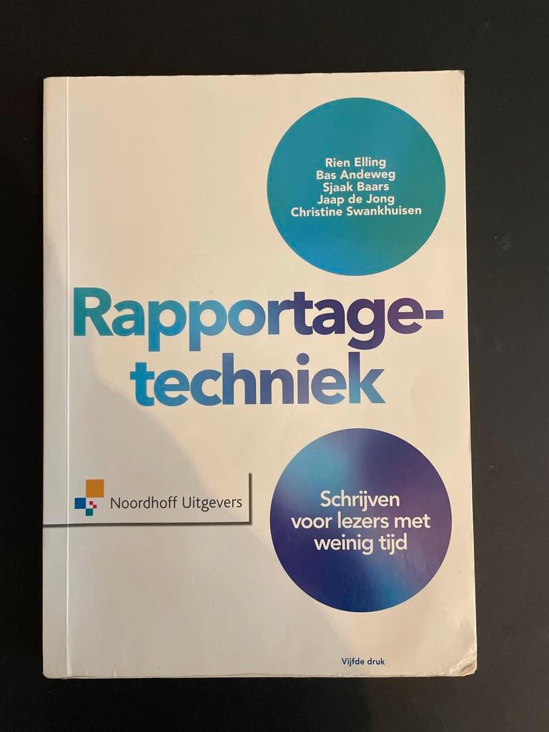 Jaap de Jong - Rapportagetechniek