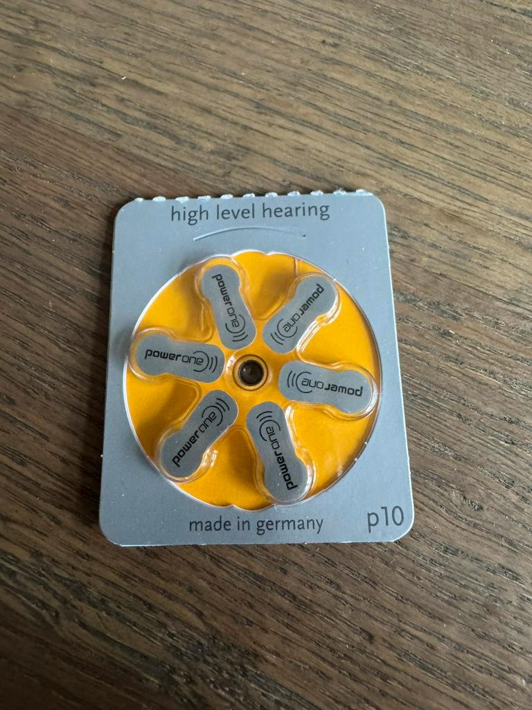 PowerOne hoorapparaat batterij P10