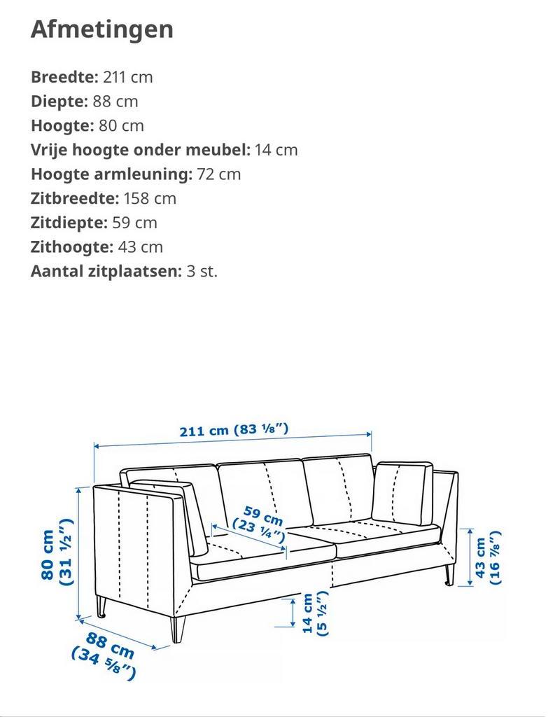Leren bank, puntgaaf, losse kussens