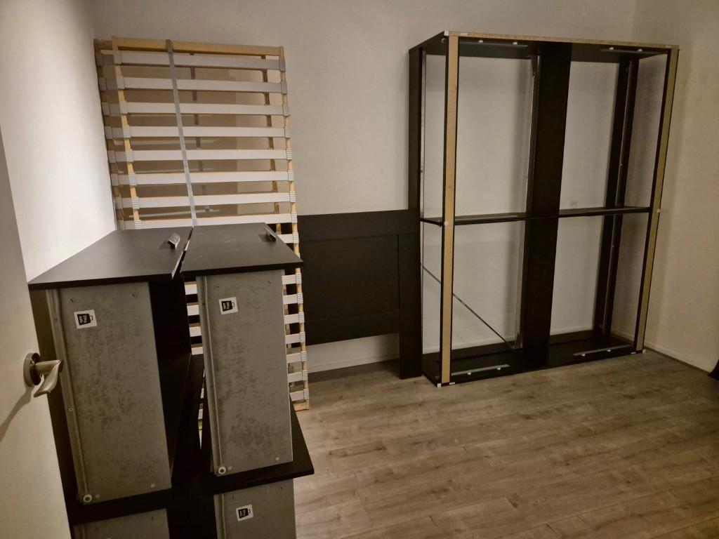 Gratis af te halen BRIMNES Bedframe met 4 lades en bedeinde