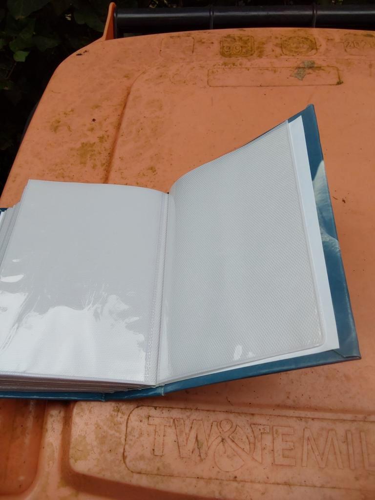 Blauw Fotoalbum met Rozen