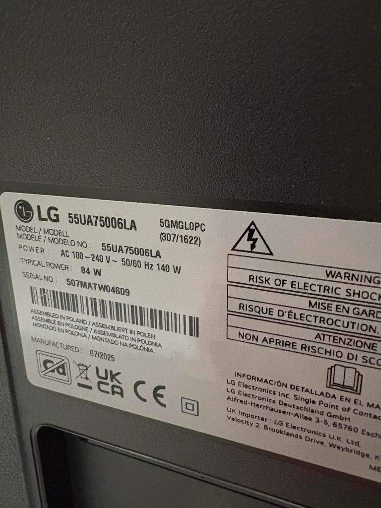 Lg tv 55 inch gratis op te halen *defect scherm