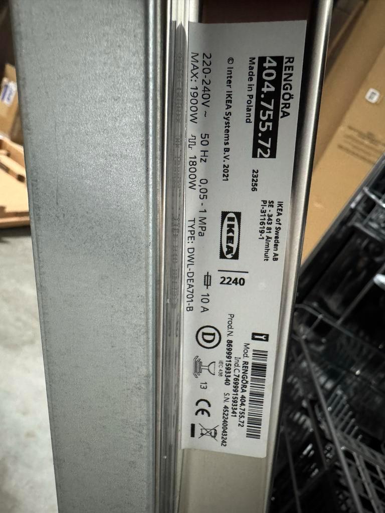 Ikea Rengora Vaatwasser - Defect