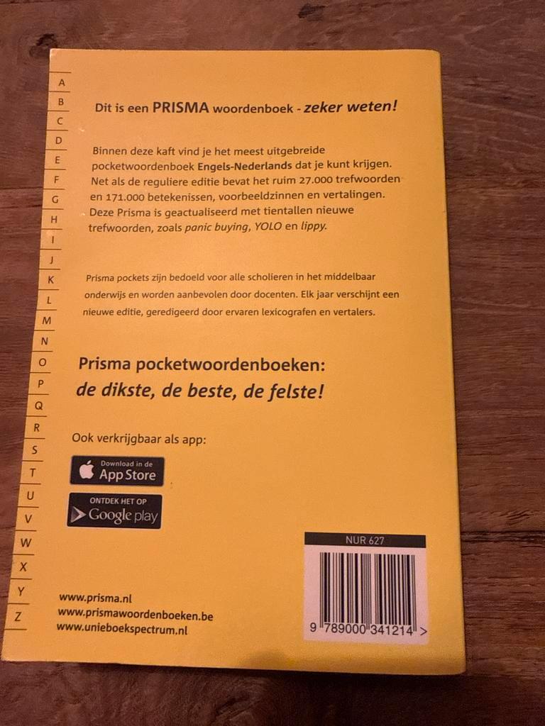 Prisma Pocketwoordenboek Engels-Nederlands
