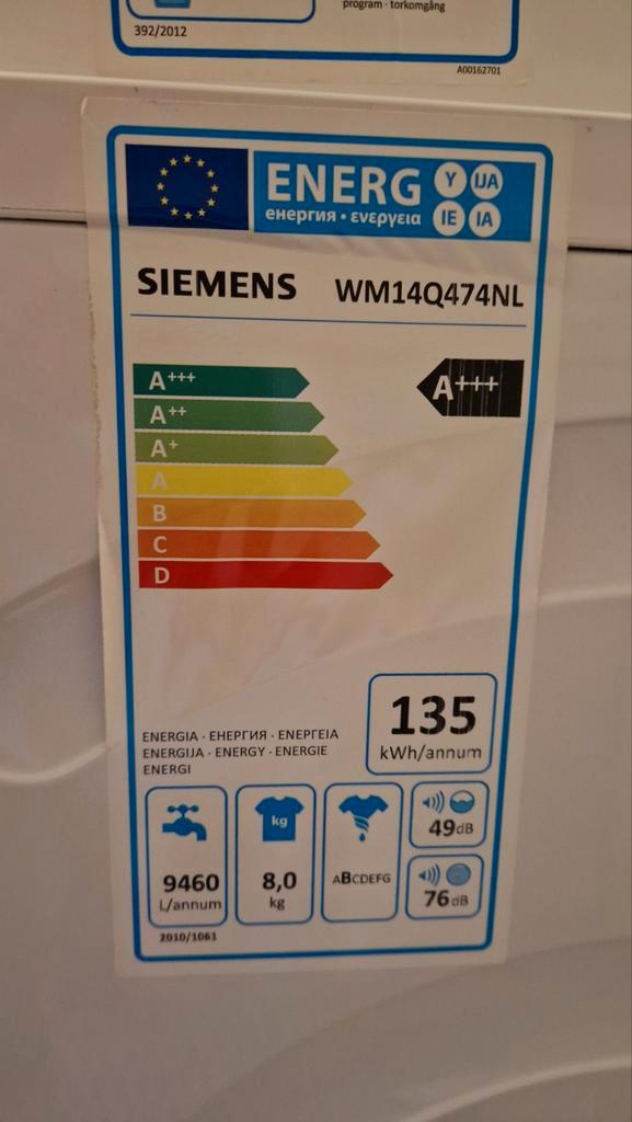 Kapot Siemens Wasmachine Voorlader - 8kg - A+++