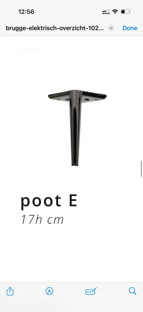 Metal legs for furniture 17cm from haco (poot E)