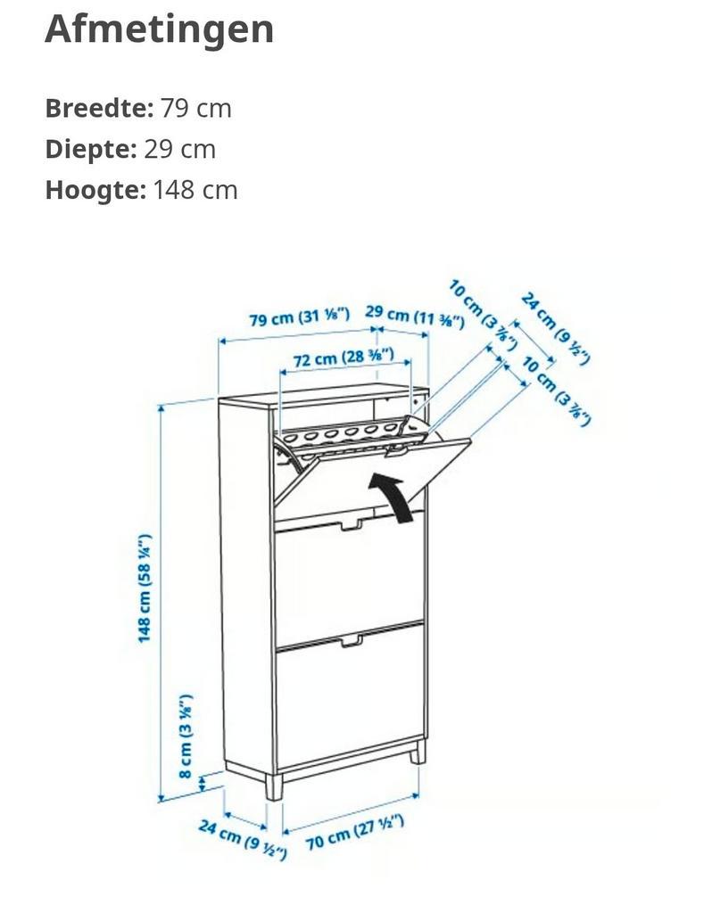 Schoenenkast en kapstok Ikea - alles is GRATIS