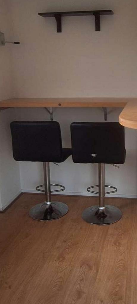 Zwarte barstoelen 2x
