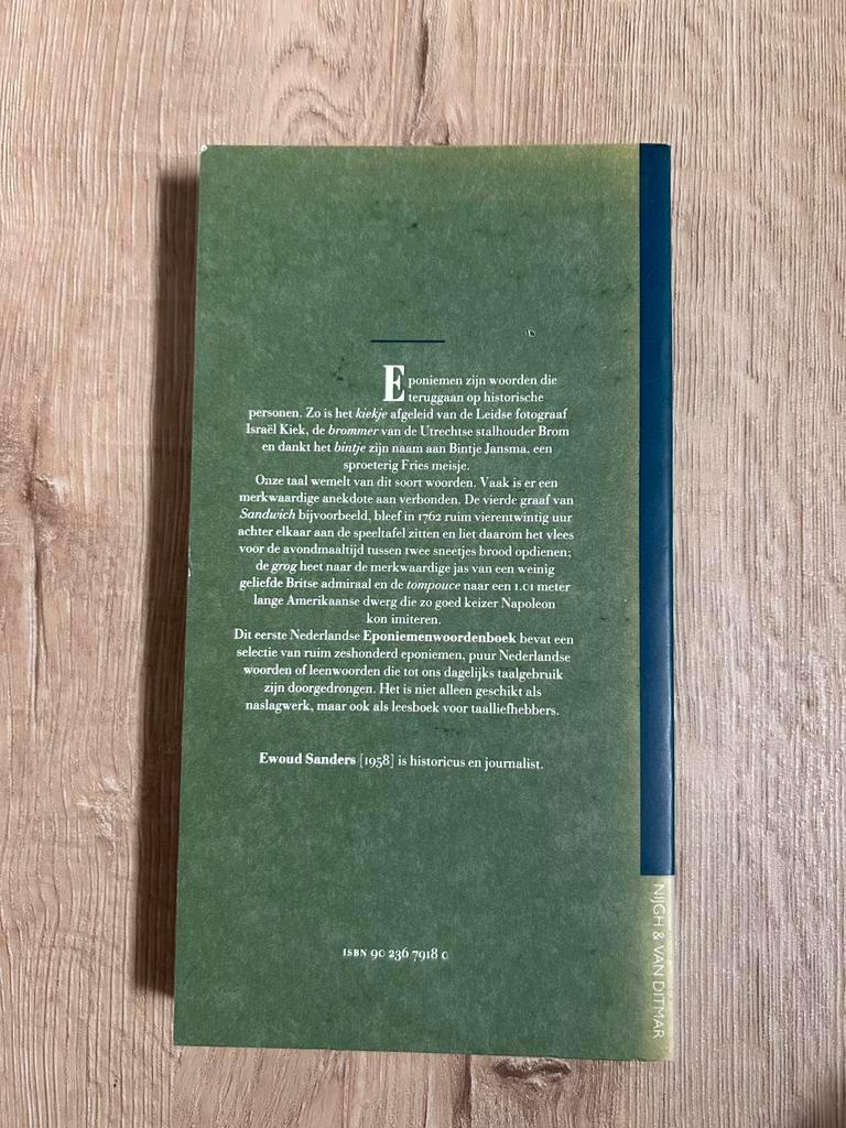 Eponiemen woordenboek van Ewoud Sanders