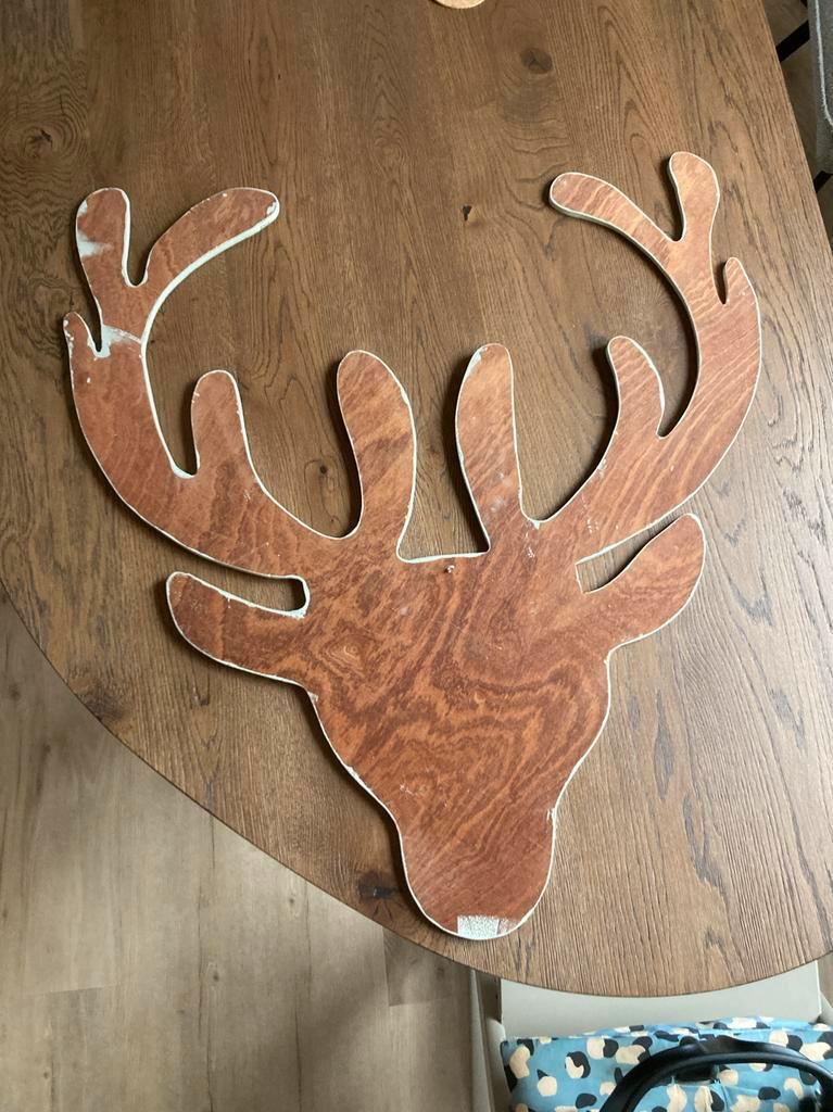 Houten Hert Wanddecoratie