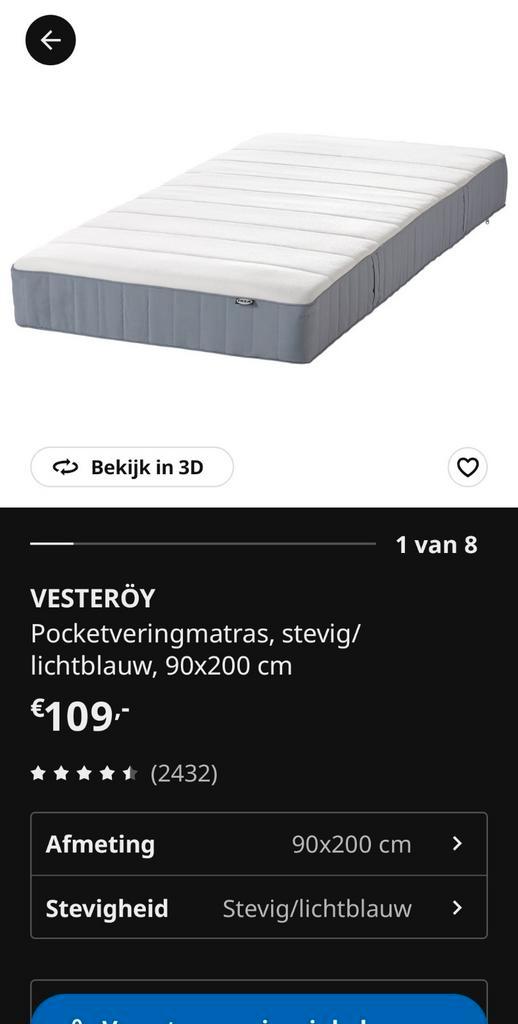 Nette (Ikea) matras 90x200