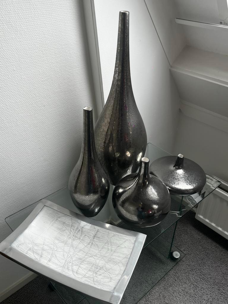 Mooie set siervazen met schaal