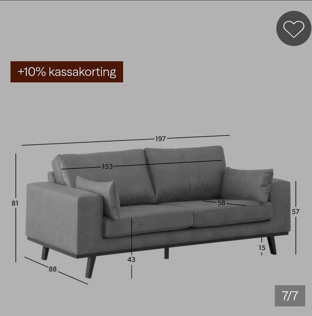 Gratis! - Donkergroene 2-zits bank Torino (Wehkamp)