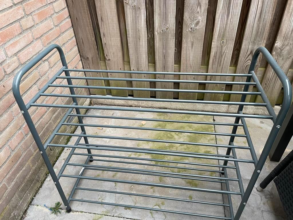 Schoenenrek - Grijs metaal