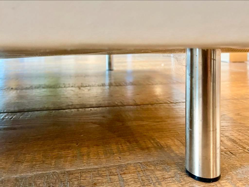 Montèl 2,5-zits designbank - Wit leder - Met beschadiging