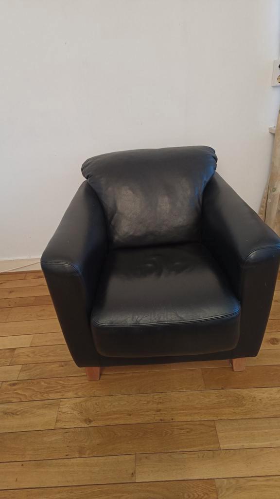 Gratis leren bank en fauteuil