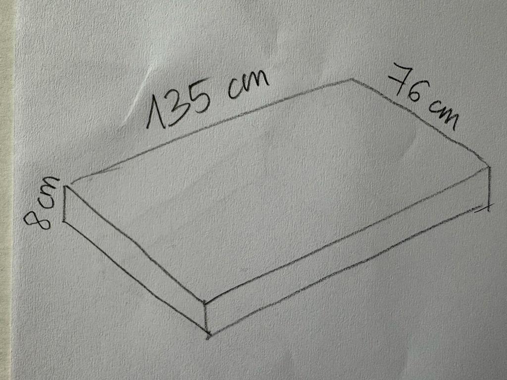 schuimmatras 135x76x8 cm