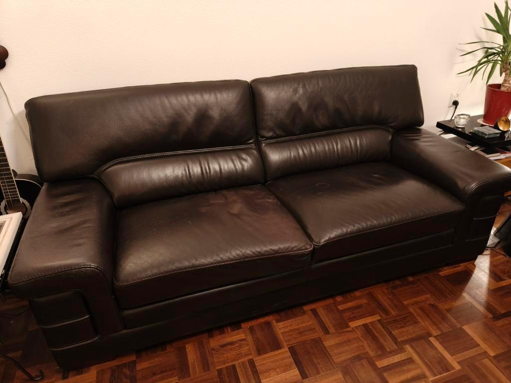 Leren bankstel - 3-zits en 2-zits