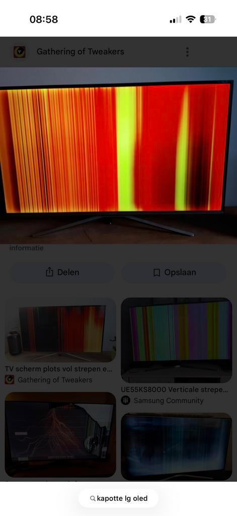Gezocht LG OLED KAPOTT