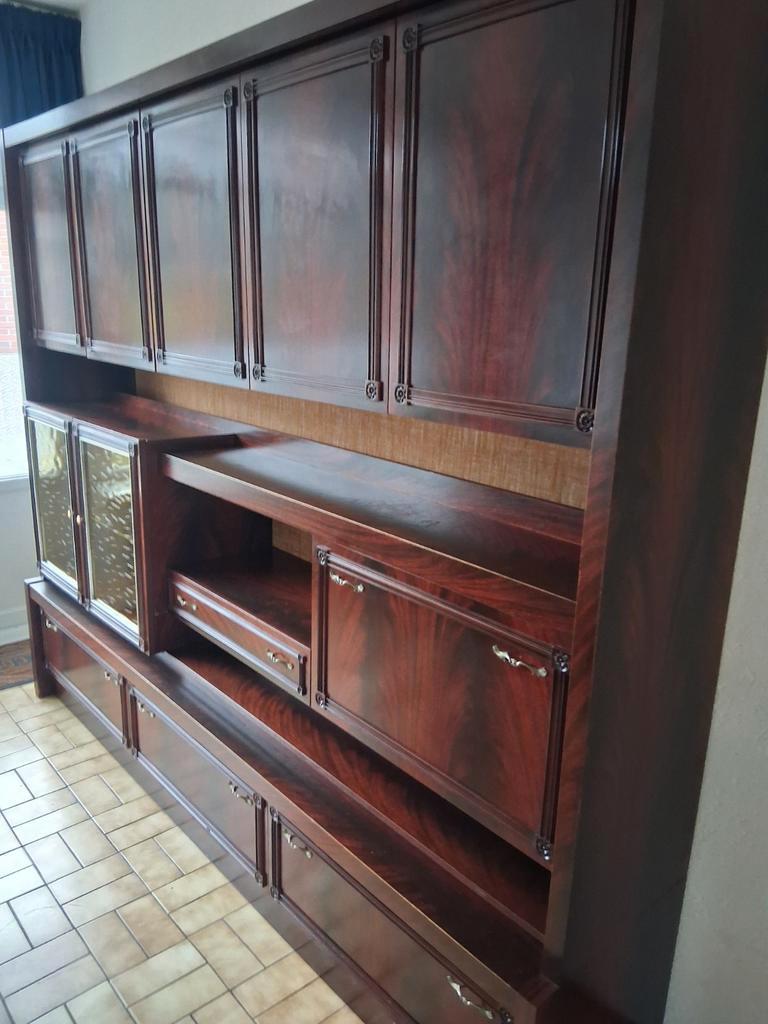 Vintage Mahoniehouten Wandmeubel