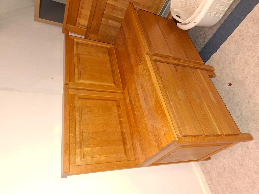 Gratis ophalen!! Eiken bed met nachtkastjes