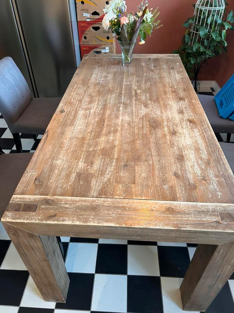 Gratis eettafel  L190 x B 90 x H 78 cm (evt nog 4 stoelen)