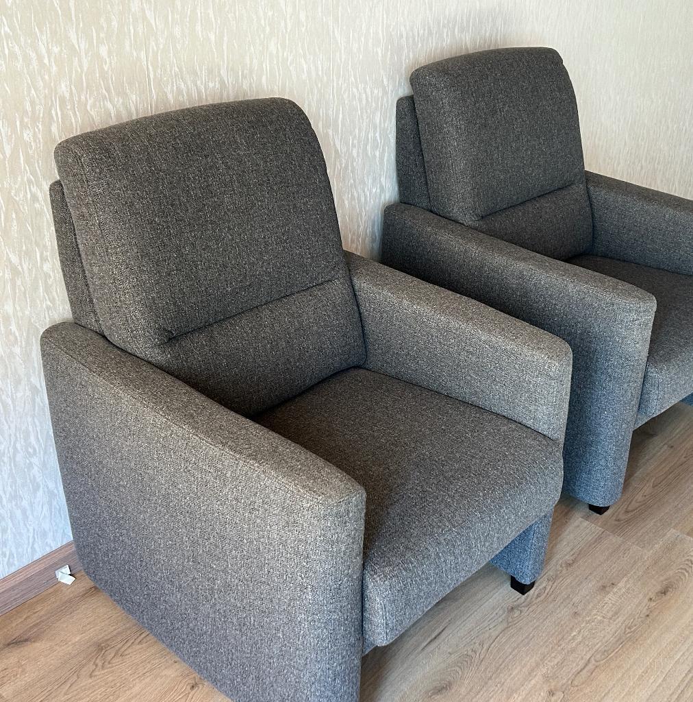 2 x Fauteuil Malmedi in Grijze Stof