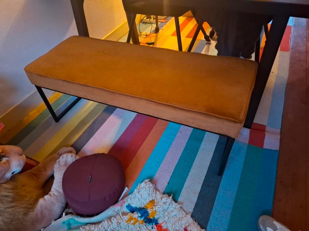 Stoffen bankje voor Eettafel
